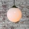 Mid-Century Opaline Glass and Brass Pendant Lamp, Image 6