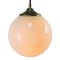 Mid-Century Opaline Glass and Brass Pendant Lamp, Image 2