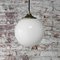 Mid-Century Opaline Glass and Brass Pendant Lamp, Image 5