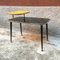 Tavolino da caffè in formica nera e gialla, legno e ottone, Italia, anni '60, Immagine 7