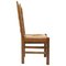 Vintage Renaissance Style Italian Carved Walnut and Straw Dining Chairs, 1950s, Set of 12 4