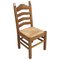 Vintage Renaissance Style Italian Carved Walnut and Straw Dining Chairs, 1950s, Set of 12 2
