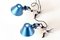 Italian Model Tolomeo Blue Clamp Wall Lights by G. Fassina and M. De Lucchi for Artemide, 1980s, Set of 2 5