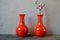 Rote Vasen von Paul Mignon für Longwy, 1970er, 2er Set 4
