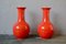 Rote Vasen von Paul Mignon für Longwy, 1970er, 2er Set 2