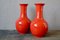 Vases Rouges par Paul Mignon pour Longwy, 1970s, Set de 2 3