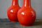 Rote Vasen von Paul Mignon für Longwy, 1970er, 2er Set 5