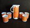 Vintage Pop Art Porcelain Jug and Mugs Set from Thomas, 1970s, Set of 7 5