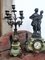 Antique Desk Clock and Candleholders by Math Moreau, Set of 3, Image 7