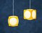 Space Age Yellow Model Dice Ceiling Lamps by Lars Schöler for Hoyrup Lamper, 1970s, Set of 2, Image 1