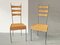 French Rattan, Metal, and Brass Dining Chairs, 1950s, Set of 2, Image 2