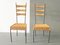 French Rattan, Metal, and Brass Dining Chairs, 1950s, Set of 2 5