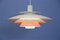 Deckenlampe mit orangenem Akzent von Form Light, 1960er 2