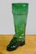 Großer grüner Vintage Glas Trinkstiefel von Salamander Shoe Company, 1930er 7