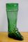 Großer grüner Vintage Glas Trinkstiefel von Salamander Shoe Company, 1930er 1