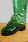 Großer grüner Vintage Glas Trinkstiefel von Salamander Shoe Company, 1930er 8