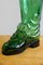 Large Vintage Green Glass Drinking Boot from Salamander Shoe Company, 1930s, Image 8