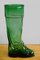 Großer grüner Vintage Glas Trinkstiefel von Salamander Shoe Company, 1930er 3