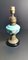 Lampada da tavolo antica in vetro opalino azzurro, ceramica e ottone, Francia, Immagine 2