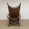 Rattan Wingback Lounge Chair, 1960s 7