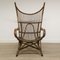 Rattan Wingback Lounge Chair, 1960s 2