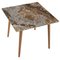 Square Onyx, Wood & Gold Leaf Artwork Side Table by Cupioli 1