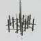 Vintage Italian Chrome and Acrylic Glass Chandelier by Gaetano Sciolari, 1970s, Image 13