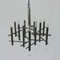 Vintage Italian Chrome and Acrylic Glass Chandelier by Gaetano Sciolari, 1970s, Image 10