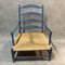 Rustic French Lavender Blue Lounge Chair, 1950s 2