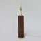 Mid-Century Teak and Brass Cylindrical Table Lamp, 1960s 1