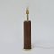 Zylindrische Mid-Century Tischlampe aus Teak & Messing, 1960er 1