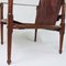 Vintage Maroon Leather and Wood Safari Chair, 1930s 12