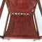 Vintage Maroon Leather and Wood Safari Chair, 1930s 2