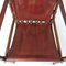 Vintage Maroon Leather and Wood Safari Chair, 1930s, Image 2