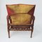 Vintage Maroon Leather and Wood Safari Chair, 1930s 3