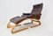 Vintage Model Kengu Lounge Chair and Footstool Set by Elsa & Nordahl Solheim for Rybo Rykken & Co 3