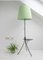 Mid-Century Plissé Floor Lamp with Stand, 1950s, Image 1