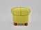 Art Deco Austrian Yellow Stool, 1930s, Image 3