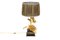 Lámpara de mesa de latón dorado y plateado, años 60, Imagen 10