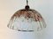 Vintage White and Red Murano Glass Ceiling Lamp, 1960s, Image 1