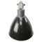 Large Mid-Century Industrial Dark Gray Enamel Pendant Lamp 2