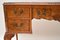 Vintage Burl Walnut and Leather Desk, 1920s, Image 9