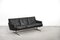 Mid-Century Scandinavian Black Leather Sofa, 1960s 1