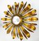 Mid-Century Golden Sunburst Ceiling Lamp, 1950s, Image 3