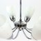 Mid-Century Chrome 10-Arm Ceiling Lamp, 1960s, Image 8