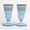 Antique Blue Opaline Glass Vases from Portieux Vallerysthal, Set of 2, Image 1