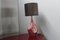 Mid-Century Italian Burgundy Ceramic Table Lamps, 1960s, Set of 2, Image 7