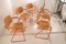 Italian Red Metal and Plywood Desk Chairs, 1960s, Set of 6 10