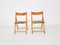 Beech and Rush Folding Chairs, 1960s, Set of 2 8