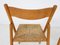 Beech and Rush Folding Chairs, 1960s, Set of 2, Image 5